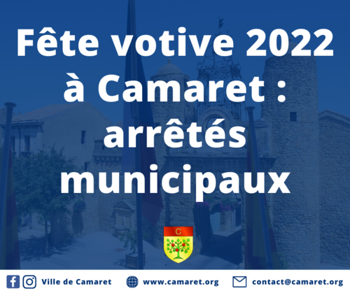 Fête votive 2022 à Camaret : arrêtés municipaux