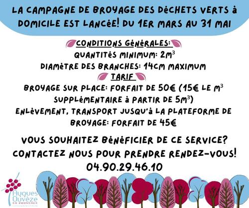 Information de la Communauté de Communes Aygues Ouvèze en Provence