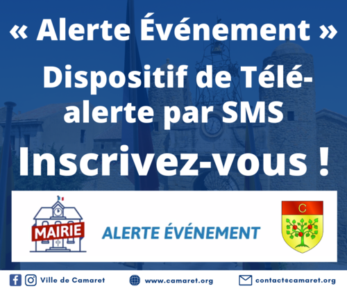 « Alerte Événement » Dispositif gratuit de Télé-alerte par SMS