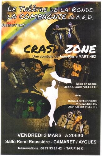 Pièce de théâtre « Crash Zone » le vendredi 3 mars 2023 à 20h30 à la salle René Roussière
