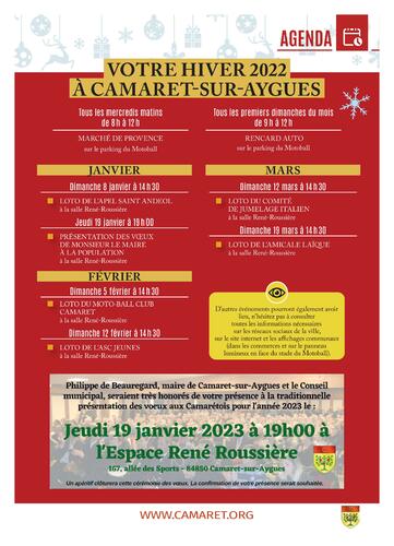 Agenda des prochains mois à Camaret
