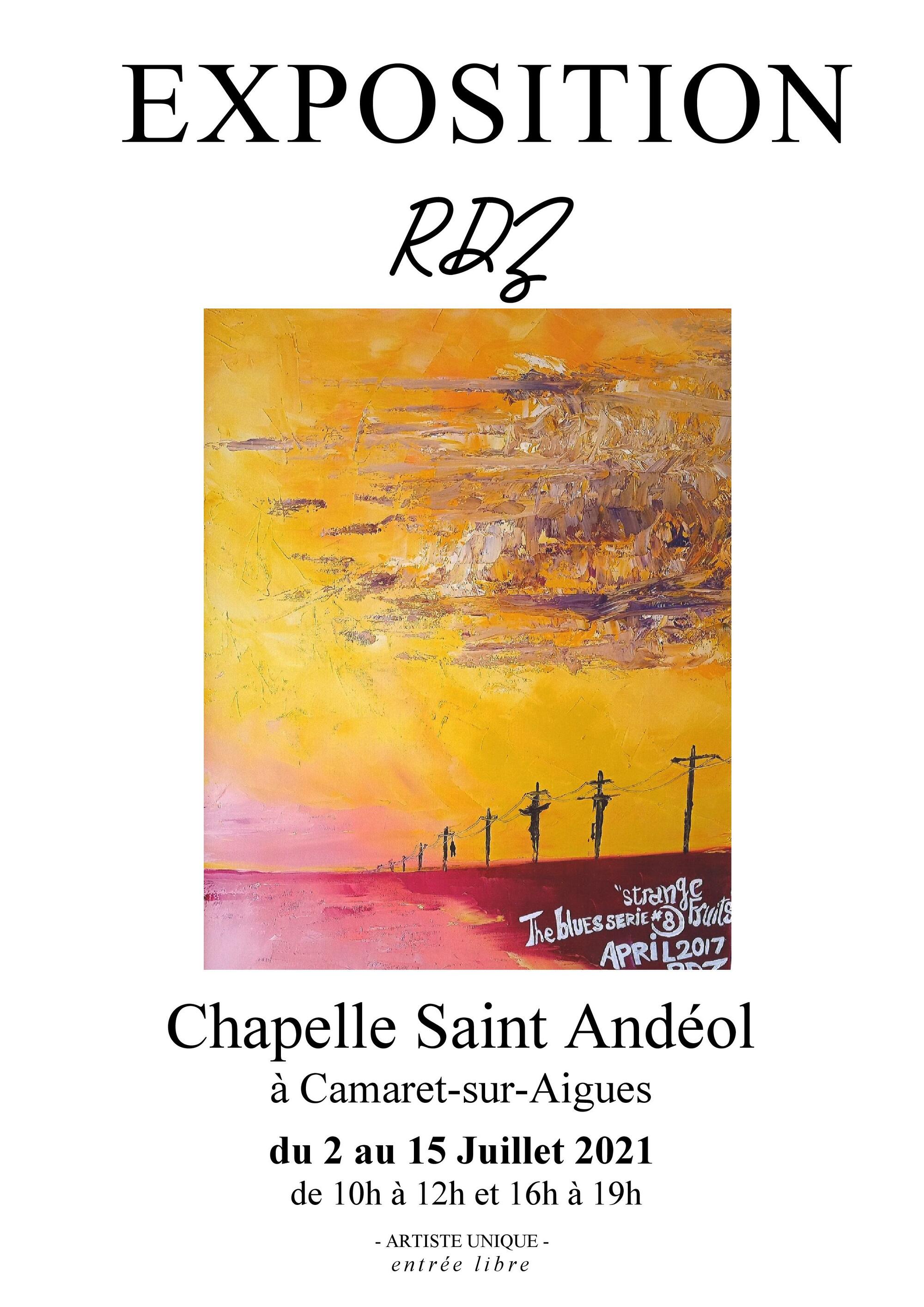 Nouvelle exposition de peinture à Camaret à la Chapelle Saint Andéol par l'artiste camarétois « RDZ »