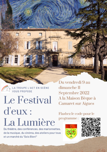 Événement à Camaret du vendredi 9 au dimanche 11 septembre 2022 : Le Festival d'eux - La Lumière