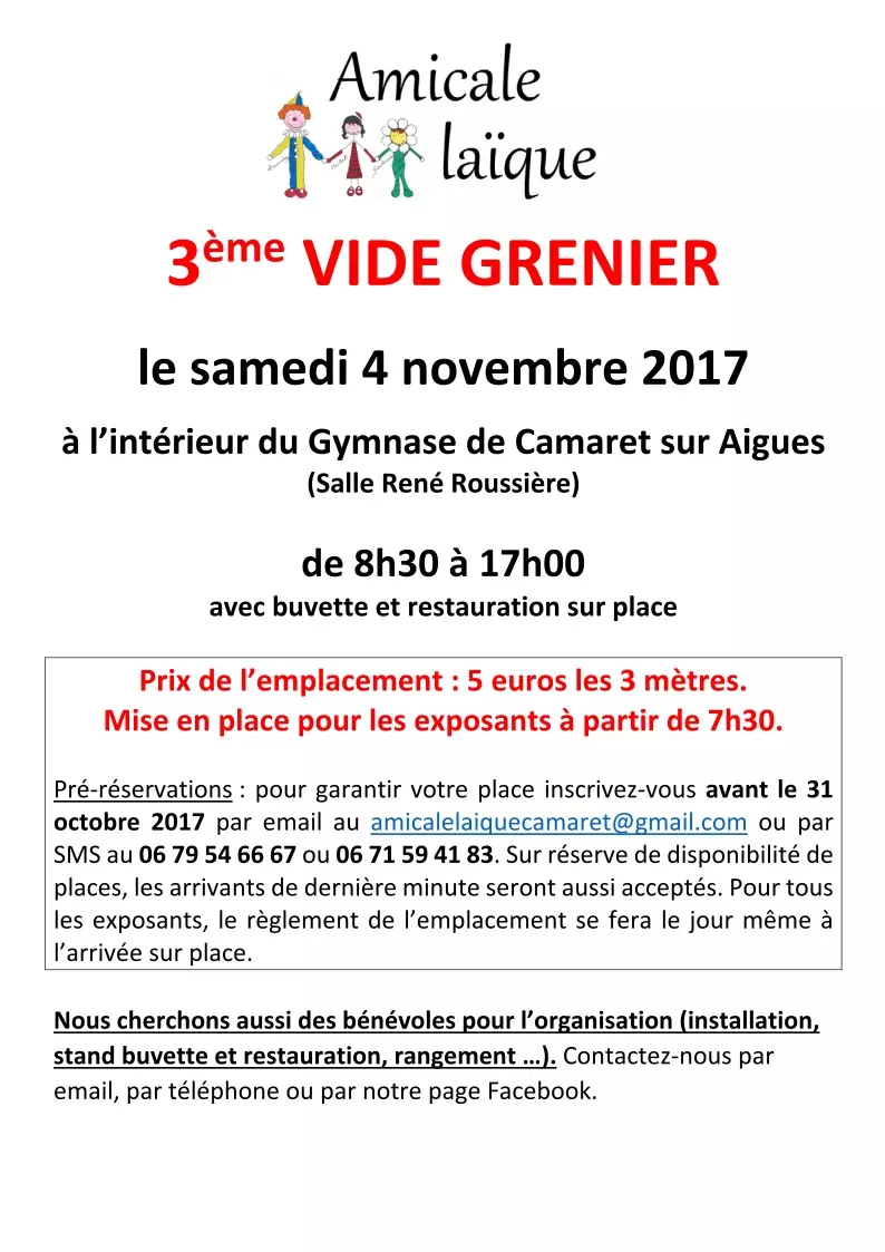 Vide grenier de l'Amicale laïque