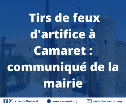 Tirs de feux d'artifice à Camaret : communiqué de la mairie