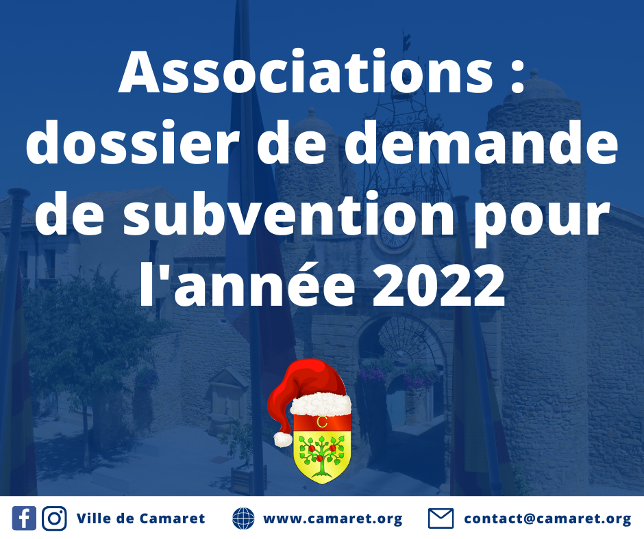 Associations : dossier de demande de subvention pour l'année 2022