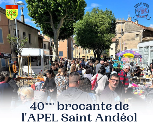 40ème brocante de l'APEL ST Andéol - Camaret : beaucoup de monde sous un grand soleil