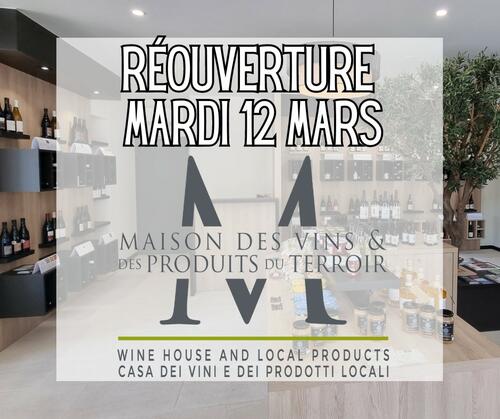 Réouverture de la Maison des vins et des produits du terroir de Camaret-sur-Aygues le mardi 12 mars !