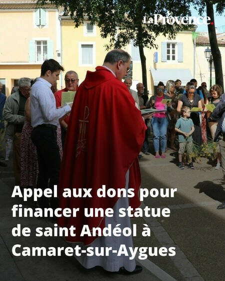 Création d'une statue de Saint Andéol : la presse régionale en parle...