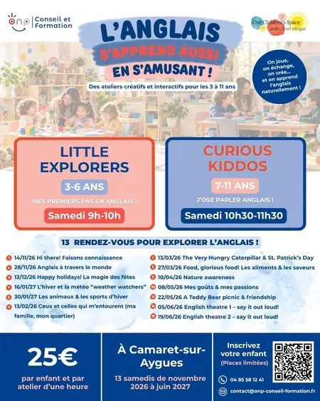 Nouveau à Camaret : des ateliers d'anglais pour les enfants !