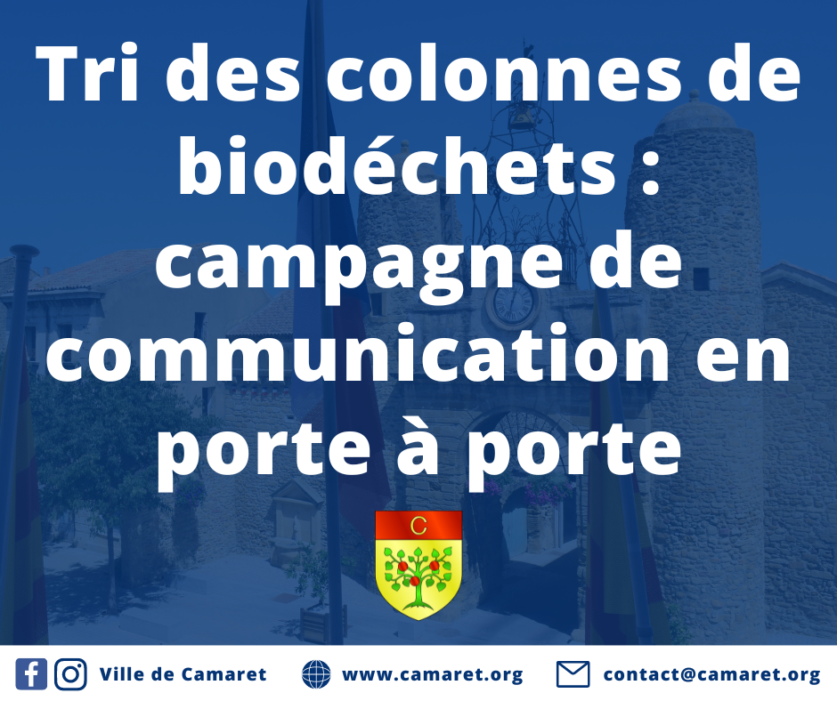 Tri des colonnes de biodéchets : campagne de communication en porte à porte - Information de la CCAOP