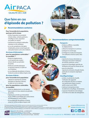 QUE FAIRE EN CAS D'EPISODE DE POLLUTION ?