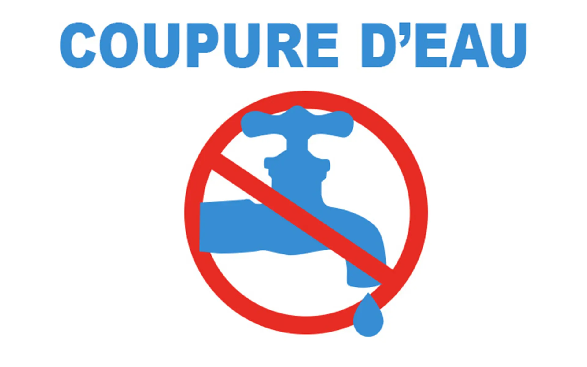 Coupure d'eau - Avenue Jean Moulin, lotissements Campagne des Amandiers, Hibiscus, Plein Soleil et alentours