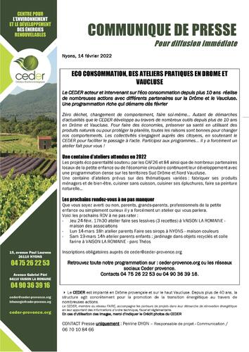 Information du Ceder Provence (Centre pour l'Environnement et le Développement des Énergies Renouvelables)