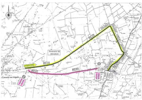 Attention travaux : la RD67 qui relie Camaret à Violès sera fermée à ...